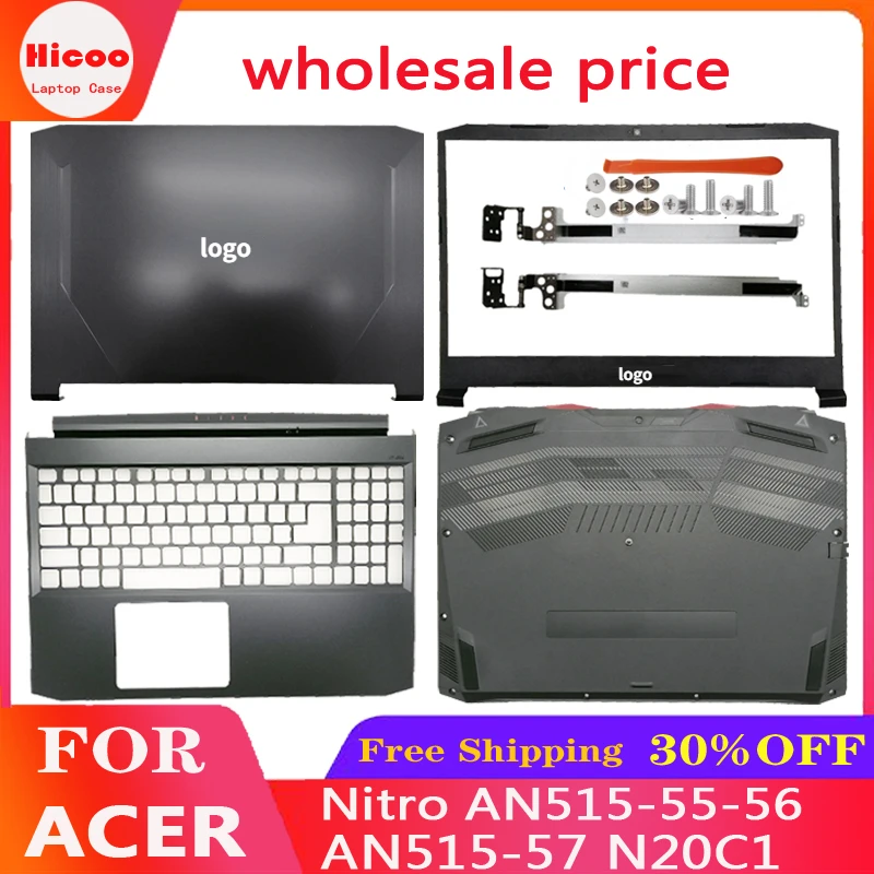 

New For Acer Nitro 5 AN515-55 AN515-56 AN515-57 N20C1 Laptop LCD Back Cover/Front Bezel/Hinges/Palmrest/Bottom Case