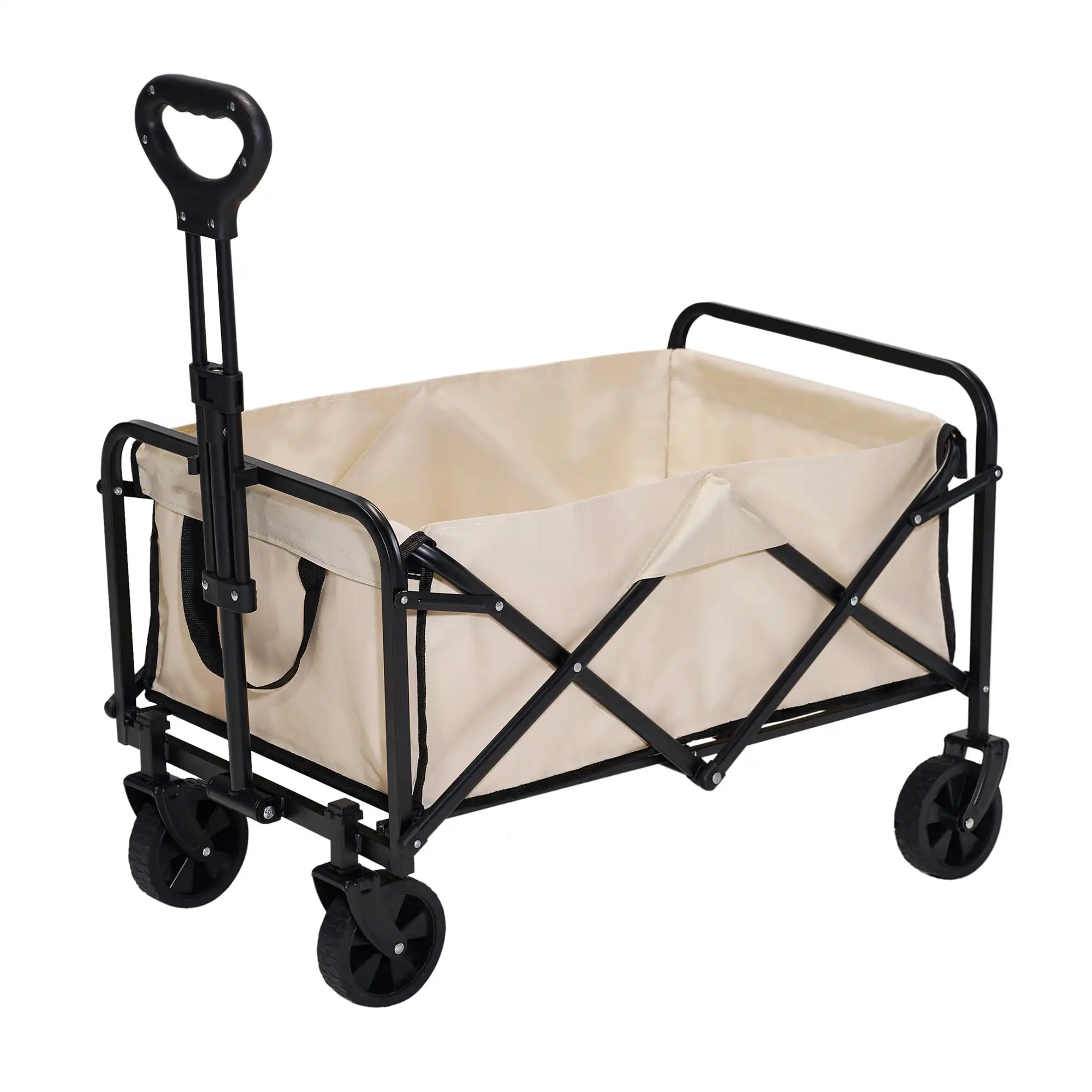 Folding Utility Wagon, Collapsible Outdoor Wagon Cart for Camping, Gardening, Picnic, Beach, Beige
Folding Utility Wagon, Collapsible Outdoor Wagon Cart for Camping, Gardening, Picnic, Beach, Beige