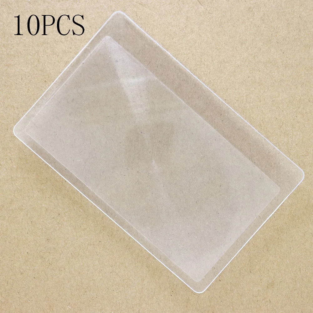 

5/10PCS Magnifiers Card Shape 3X Transparent Magnifier Magnification Magnifying LENS Handheld Portable 85x55mm PVC Magnifier