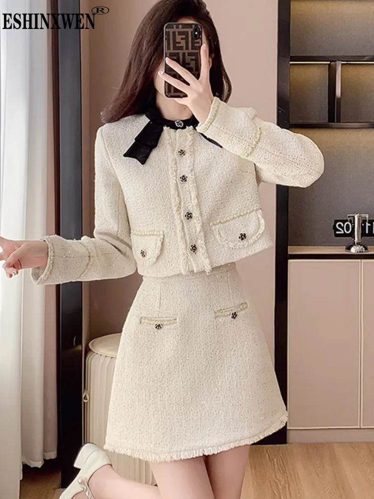 Eshin Round Collar Single Breasted Long Sleece Knitting Coat High Waist Short Skirt 2 Pieces Sets Women 2023 Autumn New TH5274
Eshin Round Collar Single Breasted Long Sleece Knitting Coat High Waist Short Skirt 2 Pieces Sets Women 2023 Autumn New TH5274