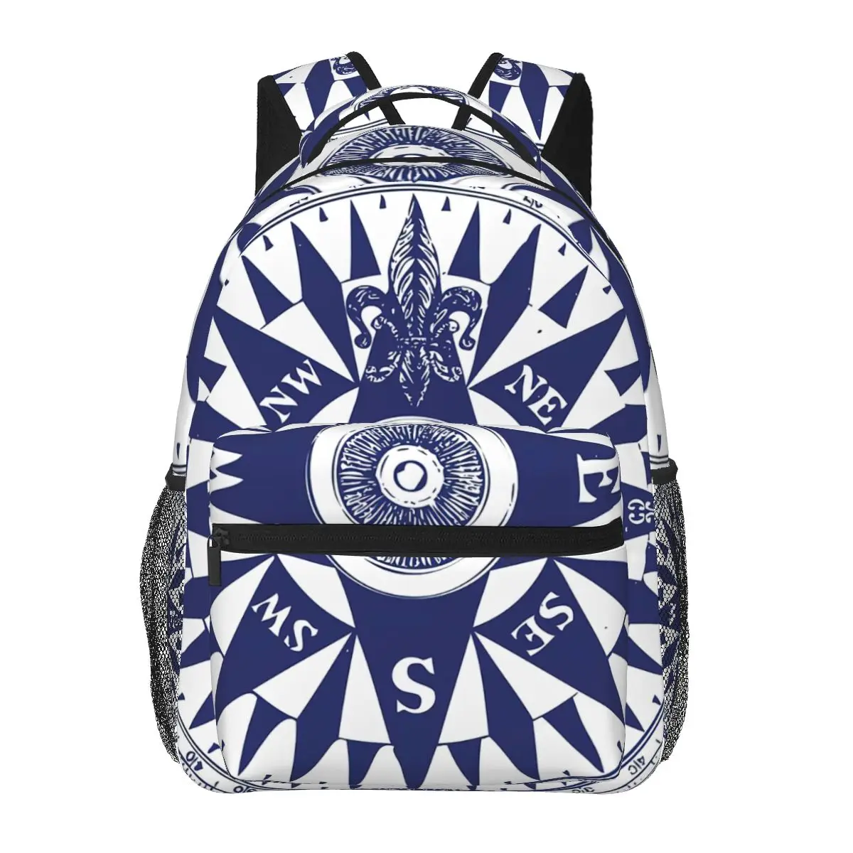 

Морской Компас | Винтажные в форме компаса | Темно-синий и белый рюкзак для девочек и мальчиков, дорожные рюкзаки для подростков, школьные сумки