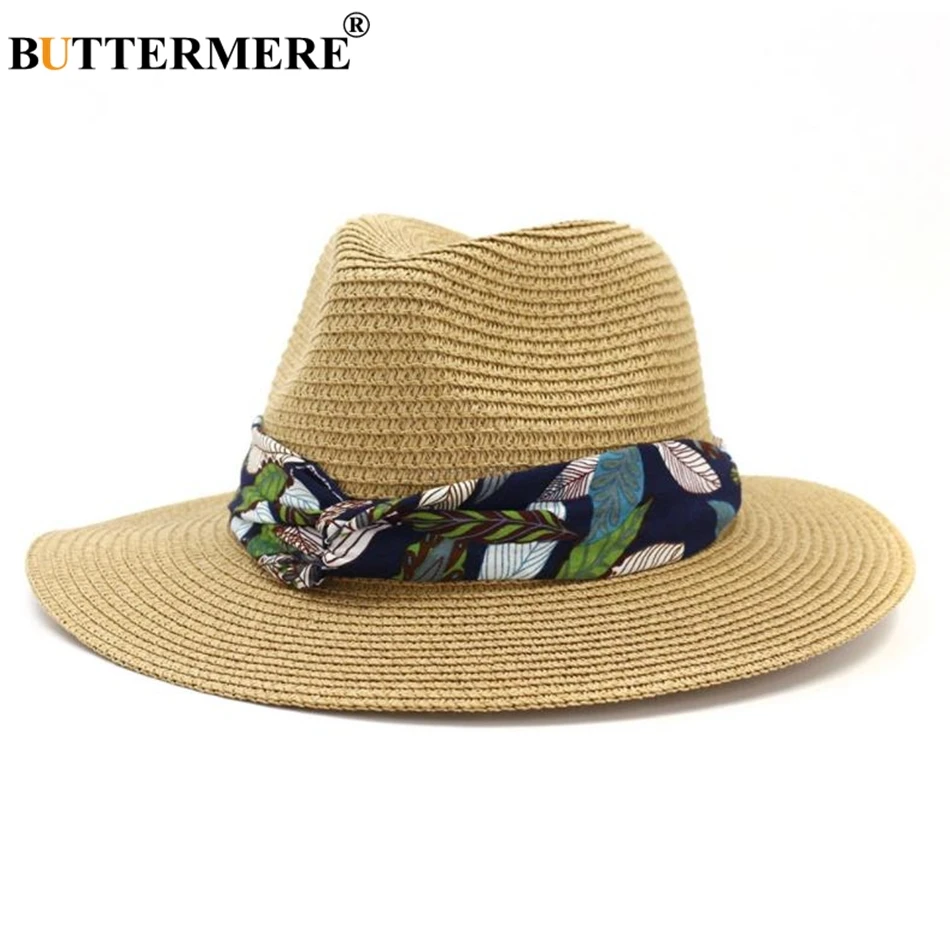 BUTTERMERE Sun Hat Women Straw Panama Hat Female Print Beach Fedora Outdoor Summer Khaki Casual Wide Brim Ladies Jazz Hat
BUTTERMERE Sun Hat Women Straw Panama Hat Female Print Beach Fedora Outdoor Summer Khaki Casual Wide Brim Ladies Jazz Hat