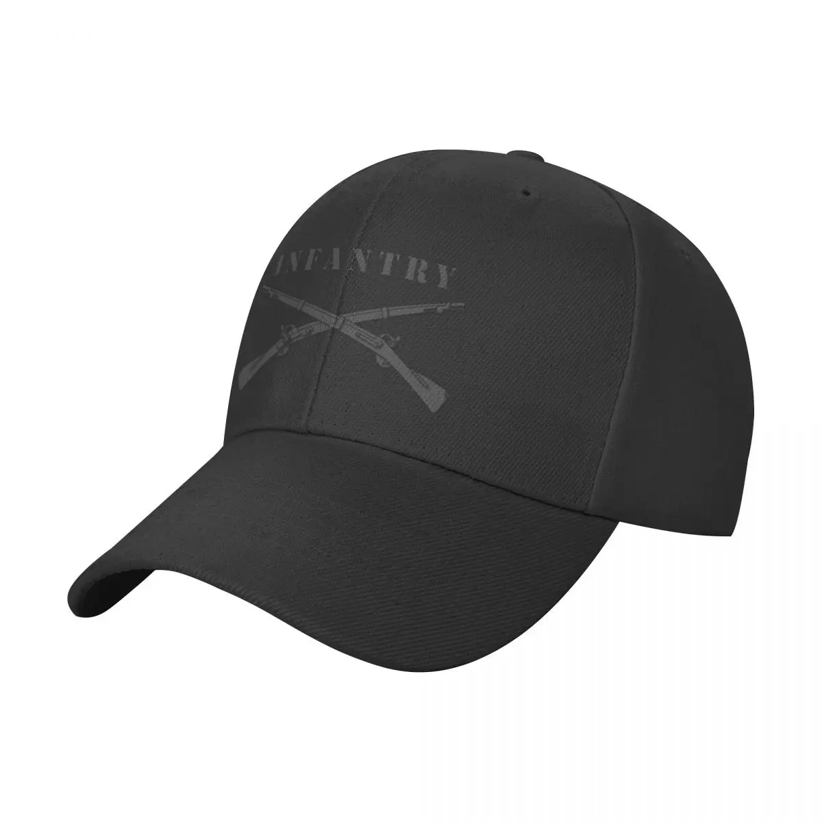 

Army - Infantry Br - Crossed Rifles Blk w Txt Baseball Cap Trucker Hat Uv Protection Solar Hat Big Size Hat Hat For Men Women's