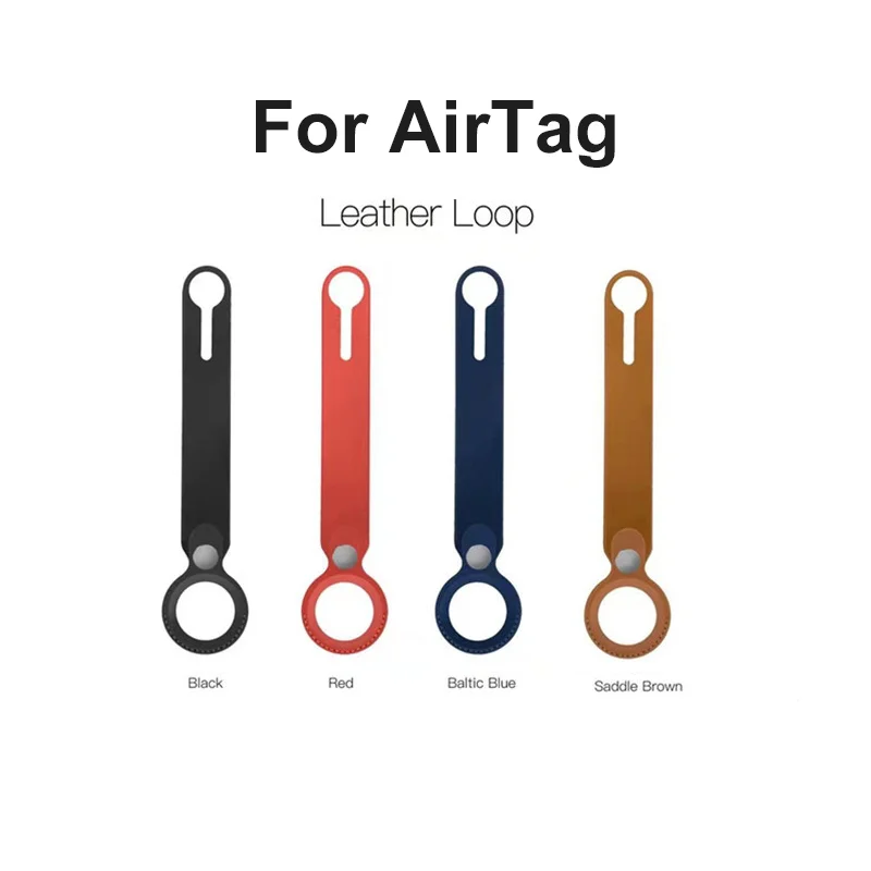 

Leather Case For Apple Airtags Keychain Protector Sleeve Cover For Apple Air Tag Tracker Locator Anti-lost Holder Airtag Case