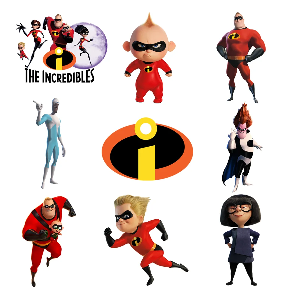 

free shipping Disney Heat Transfer Designs Stickers Cute The Incredibles Iron On Patches For Clothes Custom Patch Wholesale DIY