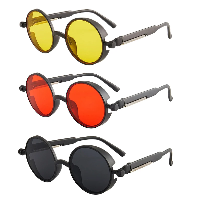 Classic Steampunk Sunglasses Vintage Round Frame Men Women Fashion Colored Lens Sun Eyewear Gothic Punk Sunglasses Eyeglasses
Classic Steampunk Sunglasses Vintage Round Frame Men Women Fashion Colored Lens Sun Eyewear Gothic Punk Sunglasses Eyeglasses