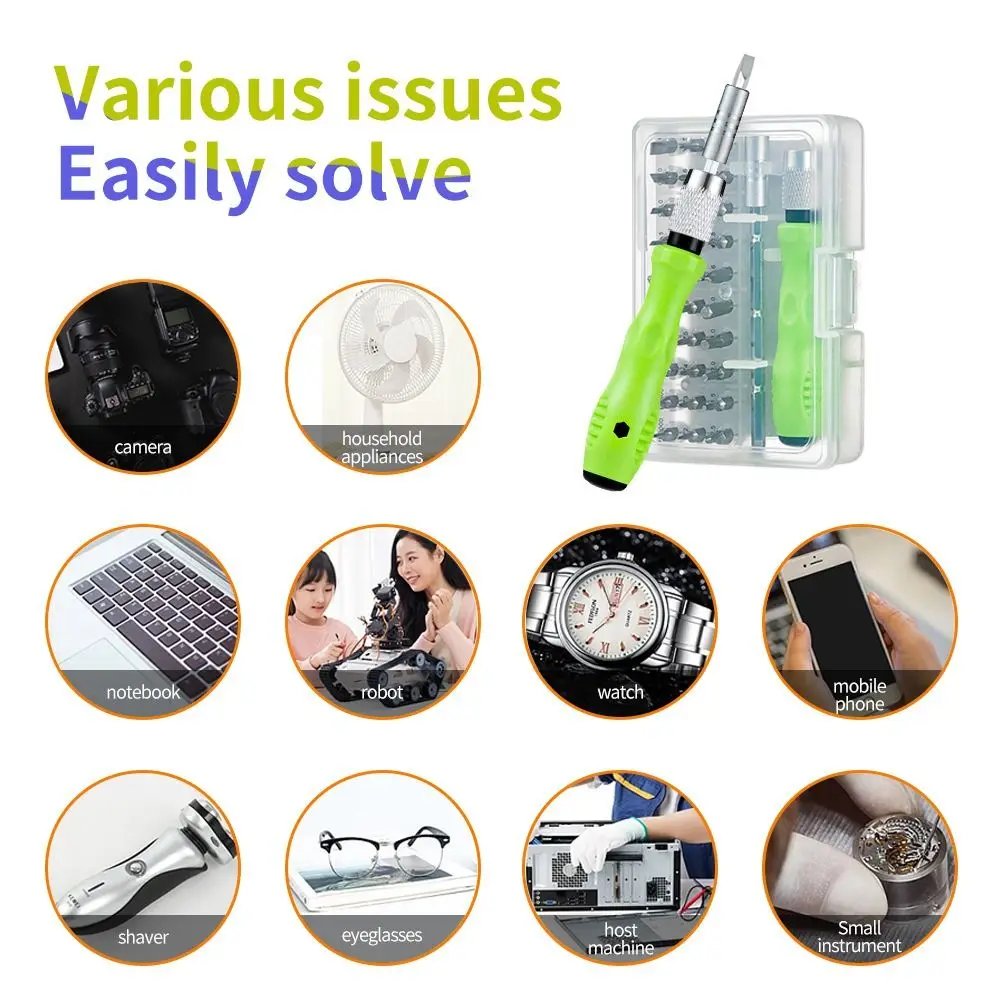 32-In-1 Screwdriver Set Professional Magnetic Manual Magnetic Screwdriver Kit Household Phone Dismantling Tools
32-In-1 Screwdriver Set Professional Magnetic Manual Magnetic Screwdriver Kit Household Phone Dismantling Tools
