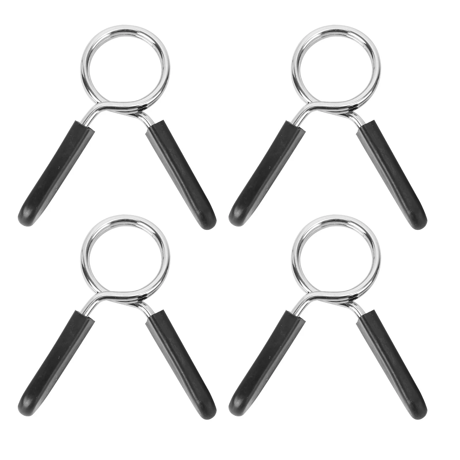 

4pcs Dumbbell Spring Collars, Barbell Clamps with Rubber Grip Handles Perfect for Weightlifting& Strength Training