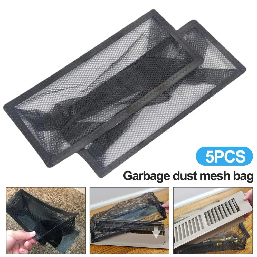 

Floor Radio Mesh Bag Floor Register Covers Vent Screens Dust Collectors Keep Pet Hair Food Out with Garbage Dust Bags Easy