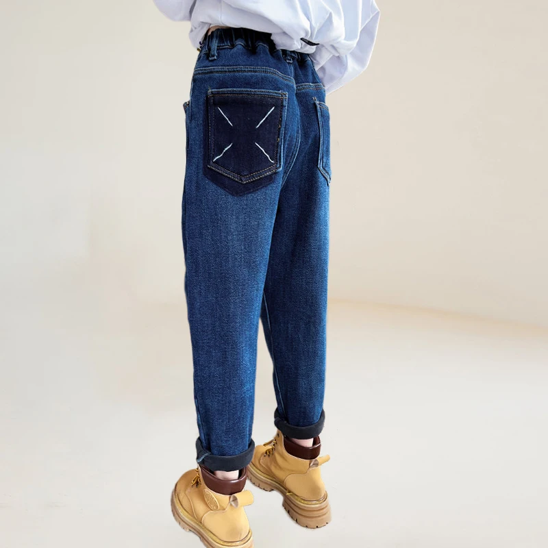 Girls Winter Fleece Jeans Kids Autumn Warm Clothing 6-13 Years Denim Plus Thick Velvet Pants High Waist Blue Straight Leg Jeans
Girls Winter Fleece Jeans Kids Autumn Warm Clothing 6-13 Years Denim Plus Thick Velvet Pants High Waist Blue Straight Leg Jeans