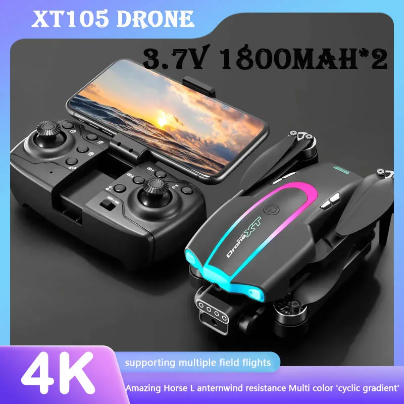 XT105 Mini Drone 4K HD Dual Camera GPS Wifi Fpv Brushless Motor Dual Engine Foldable Quadcopter Professional RC Helicopter Toys
XT105 Mini Drone 4K HD Dual Camera GPS Wifi Fpv Brushless Motor Dual Engine Foldable Quadcopter Professional RC Helicopter Toys