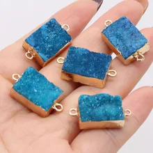 3PCS Natural Stone Blue Crystal Bud Rectangular Connector Pendant For Jewelry Making DIY Necklace Earring Accessories Charm Gift
3PCS Natural Stone Blue Crystal Bud Rectangular Connector Pendant For Jewelry Making DIY Necklace Earring Accessories Charm Gift