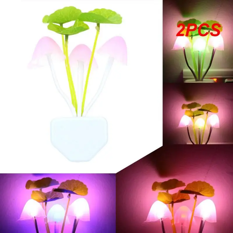 

2PCS Novelty Night Light EU & US Plug Induction Dream Mushroom Fungus Luminaria Lamp 220V 3 LED Mushroom Lamp led night lights 7