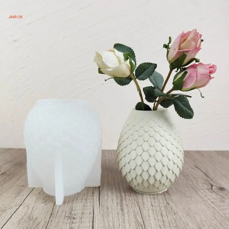 

Nonstick Pineapple Shape Vase Silicone Mold Pen Holder Epoxy Resin Mold Desktop Decoration Mold for DIY Craft Ornament