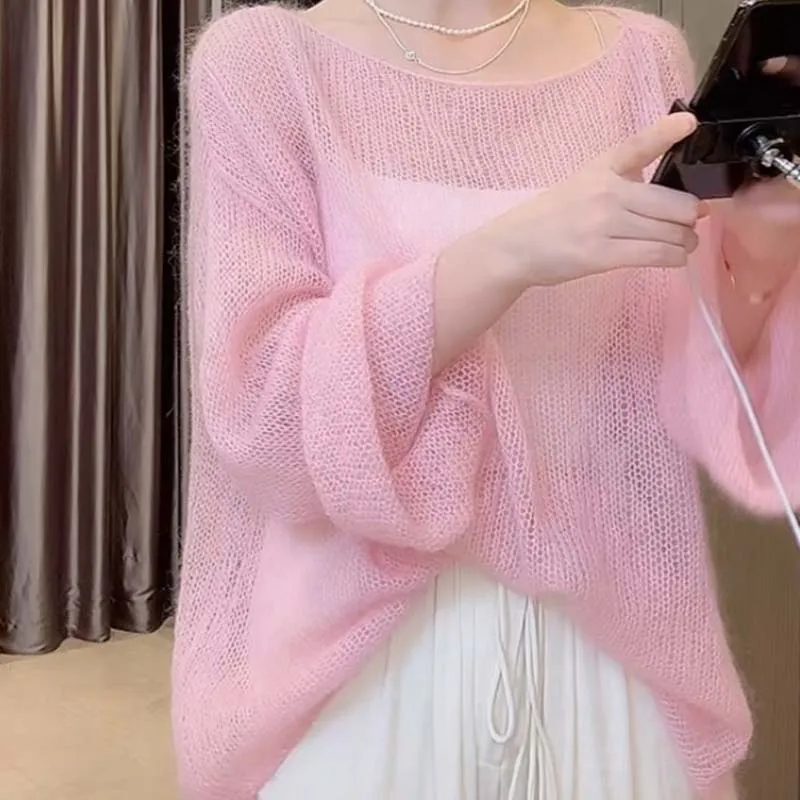 Boring Honey Autumn Winter Bright Colour T-Shirt Chic Hollow Out O Neck Pullover Sweater All-Match Knitting Long Sleeve Tops Wom
Boring Honey Autumn Winter Bright Colour T-Shirt Chic Hollow Out O Neck Pullover Sweater All-Match Knitting Long Sleeve Tops Wom