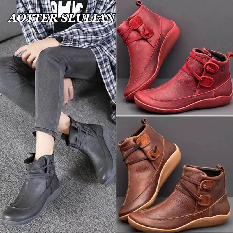 2023 Fashion Retro Ankle Boots For Women Lace Up Thick Sole Sneakers Female Round Toe Flat Heel Martin Shoes Daily Short Boots
2023 Fashion Retro Ankle Boots For Women Lace Up Thick Sole Sneakers Female Round Toe Flat Heel Martin Shoes Daily Short Boots