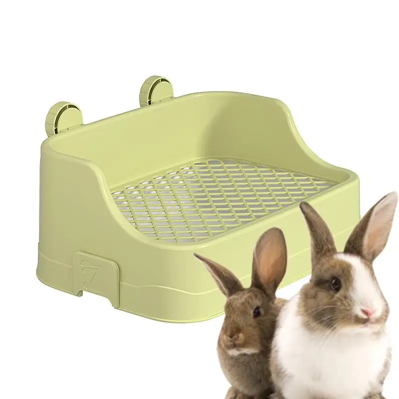 

Контейнер для наполнителя большой емкости для кроликов, квадратный туалет для домашних животных с пряжкой для морских свиней, подвесной наполнитель для