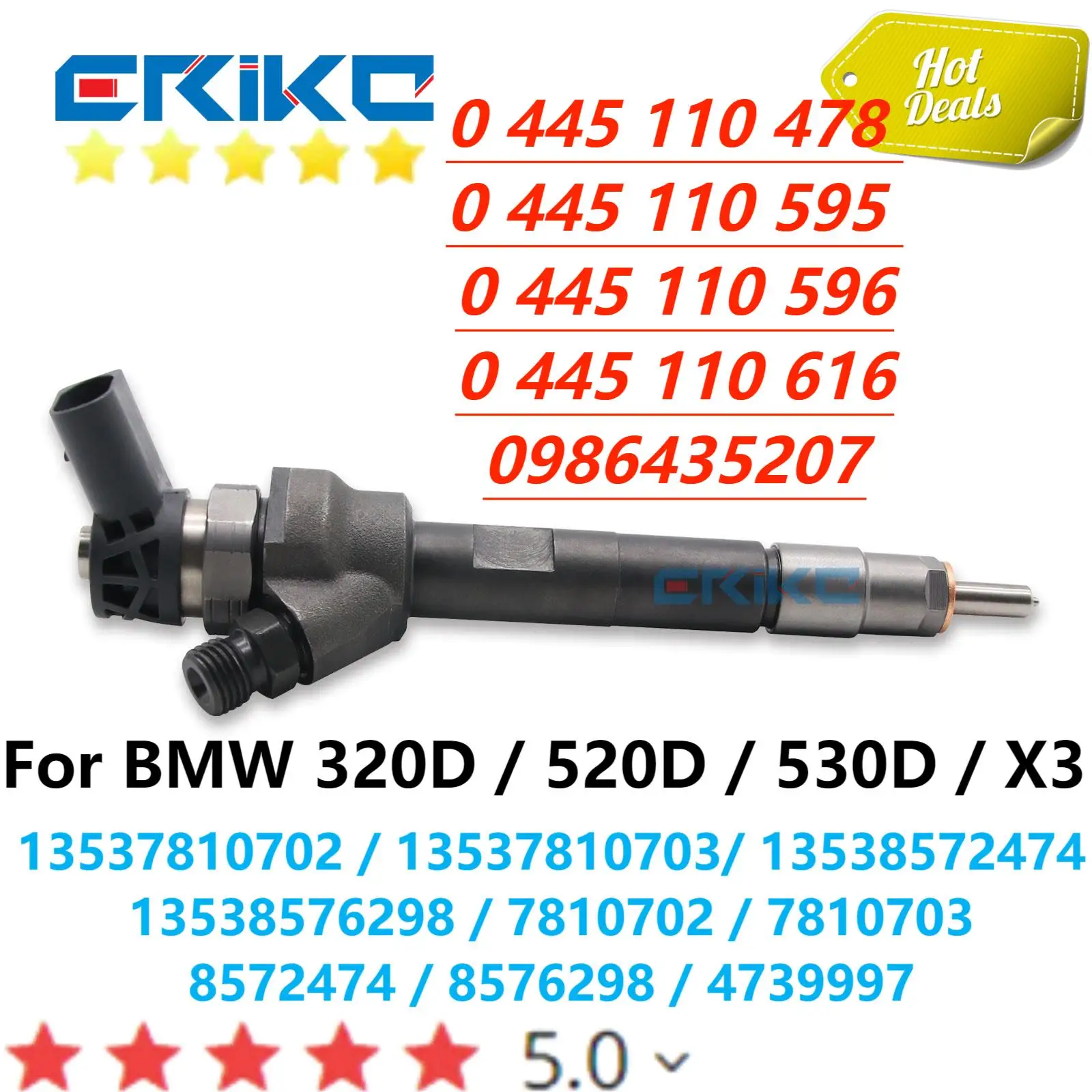 ERIKC 0445110478 0445110595 инжектор с общей топливной магистралью 0445110596, автомобильная сборка 0445110616 для автомобилей BMW 0986435207
ERIKC 0445110478 0445110595 инжектор с общей топливной магистралью 0445110596, автомобильная сборка 0445110616 для автомобилей BMW 0986435207