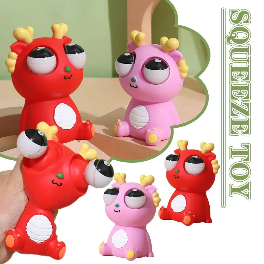 

Squeeze Toy Eyeball Burst Dragon Patent Cartoon Cute Explosive Relieve Eyes Stress Doll Anxiety Adult Prank Dragon Funny Re X8F1