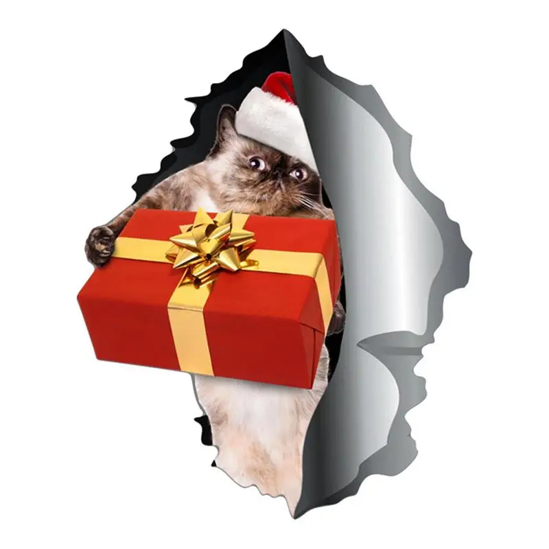 Christmas Car Magnets Decorations Christmas Cat Sticker Automotive Decals Magnetic Car Stickers With 3D Crack Effect
Christmas Car Magnets Decorations Christmas Cat Sticker Automotive Decals Magnetic Car Stickers With 3D Crack Effect