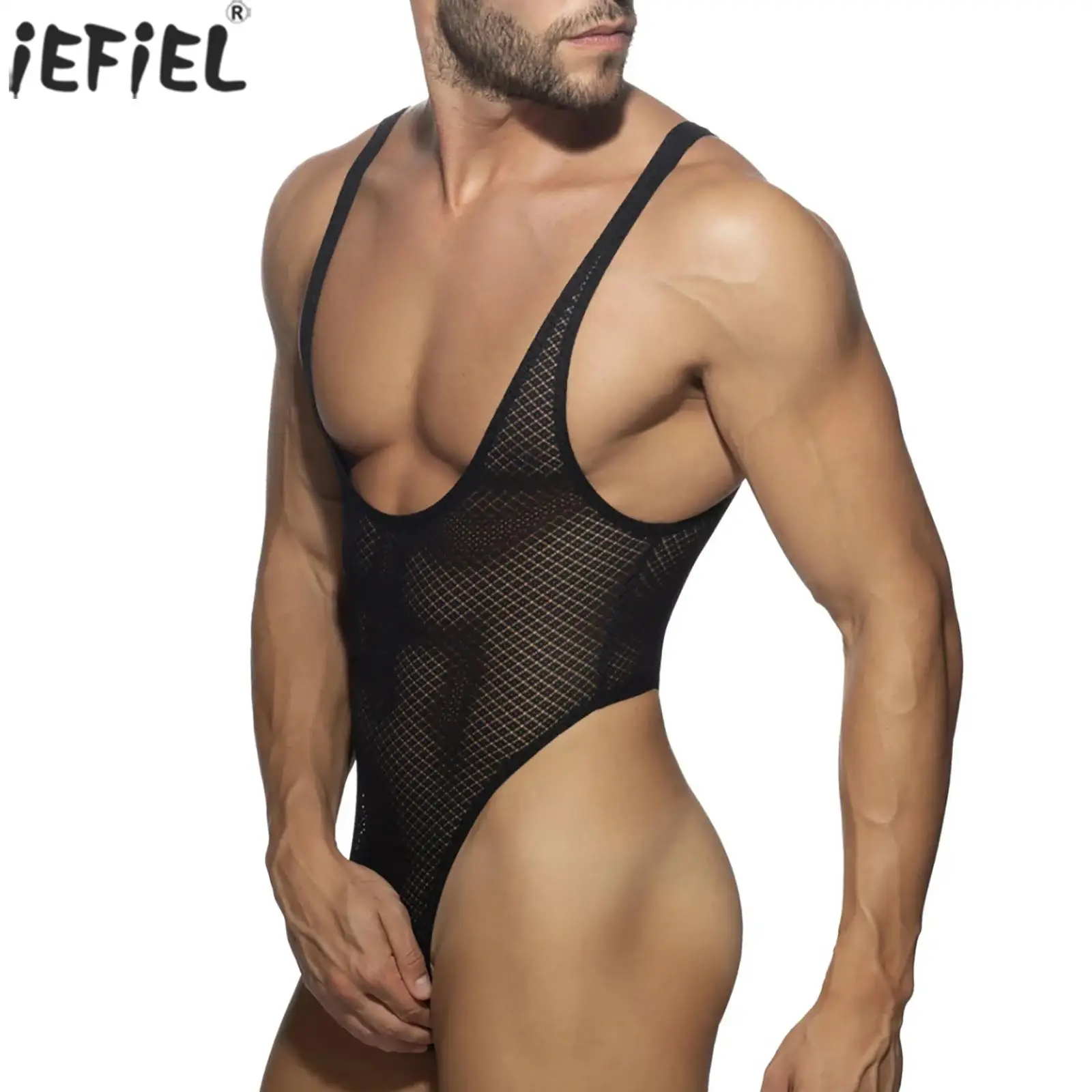Sissy Mens Soild Deep Scoop Neck Bodysuit Pattern Transparent Male Exotic Thong Tight Jumpsuits for Bodybuilding Dancing Fitness
Sissy Mens Soild Deep Scoop Neck Bodysuit Pattern Transparent Male Exotic Thong Tight Jumpsuits for Bodybuilding Dancing Fitness
