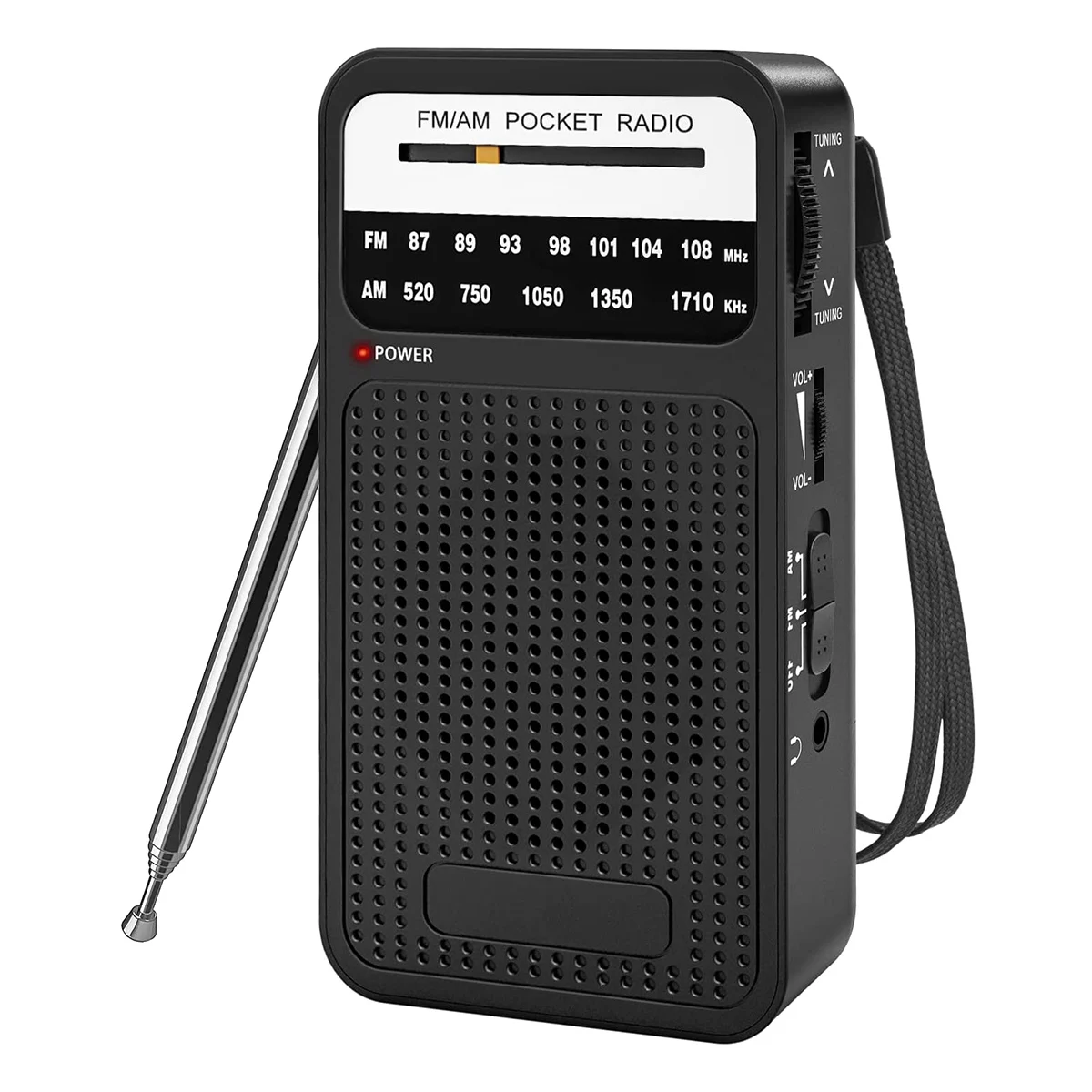 

AM FM карманное радио, транзисторное радио с громкоговорителем, разъем для наушников, портативное радио для использования в помещении, на улице