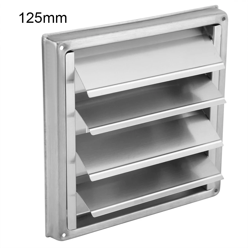 Rainproof Cap Stainless Steel Vent Silver Stylish Wall Rain Cap Modern Homes Movable Square Vents 125/150mm 1PCS
Rainproof Cap Stainless Steel Vent Silver Stylish Wall Rain Cap Modern Homes Movable Square Vents 125/150mm 1PCS