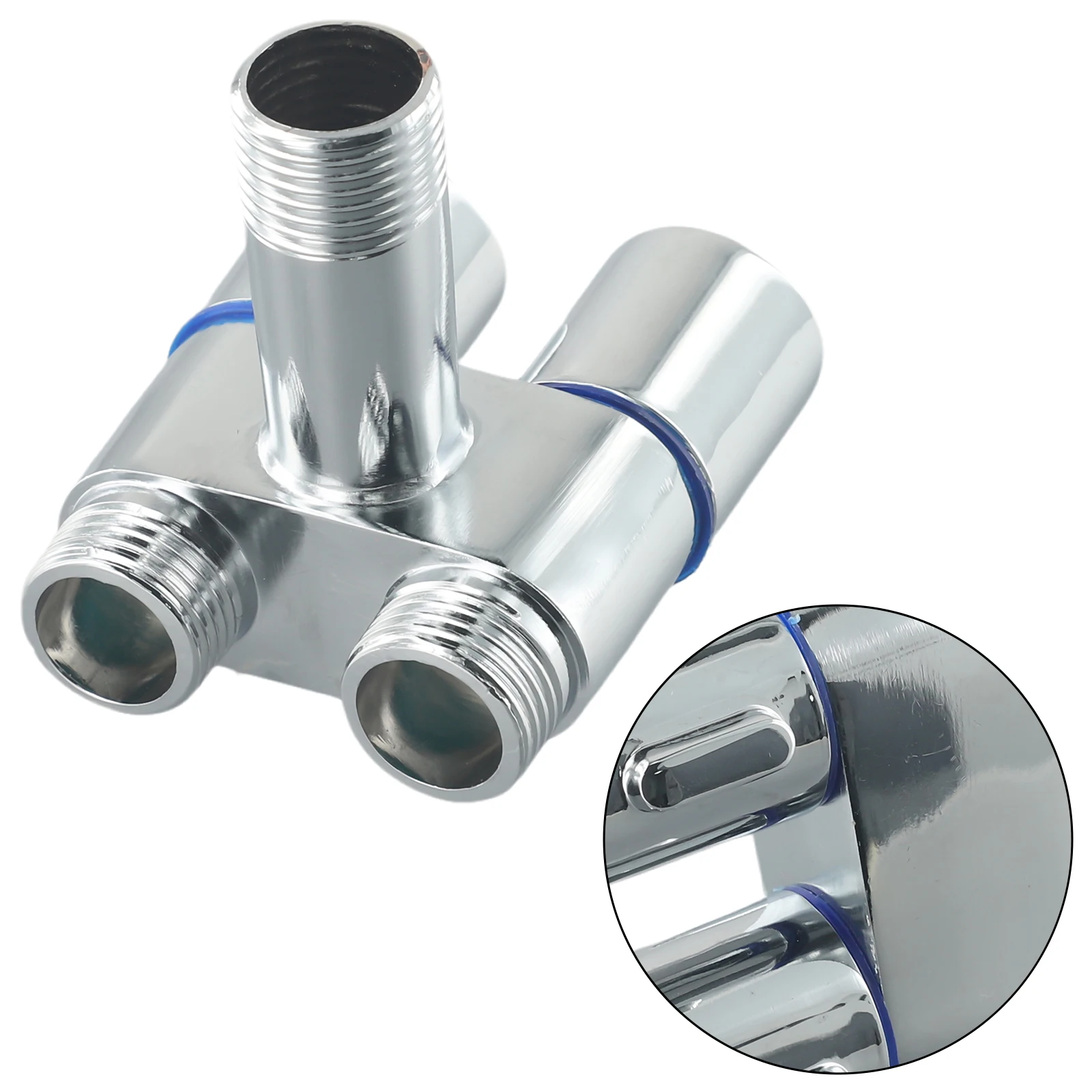 

Triangle Valve Angle Valve Faucet G1/2 Triangle Valve 1 In Two Out Double Control Alloy Material Into The Wall