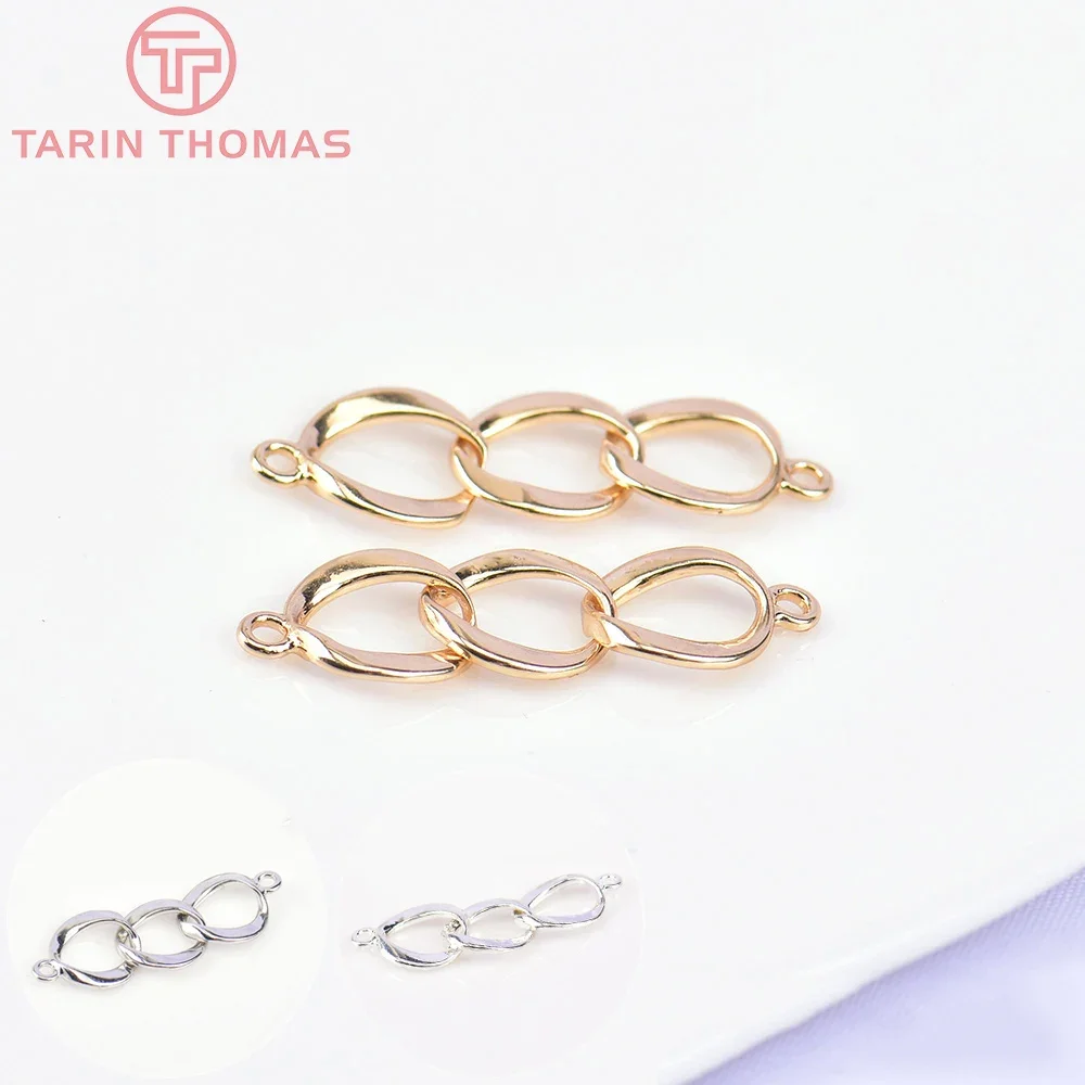(2718) 10PCS 7x24MM 24K Gold Color Brass 2 holes 3 Rings Connect Charms High Quality Diy Jewelry Accessories Wholesales
(2718) 10PCS 7x24MM 24K Gold Color Brass 2 holes 3 Rings Connect Charms High Quality Diy Jewelry Accessories Wholesales