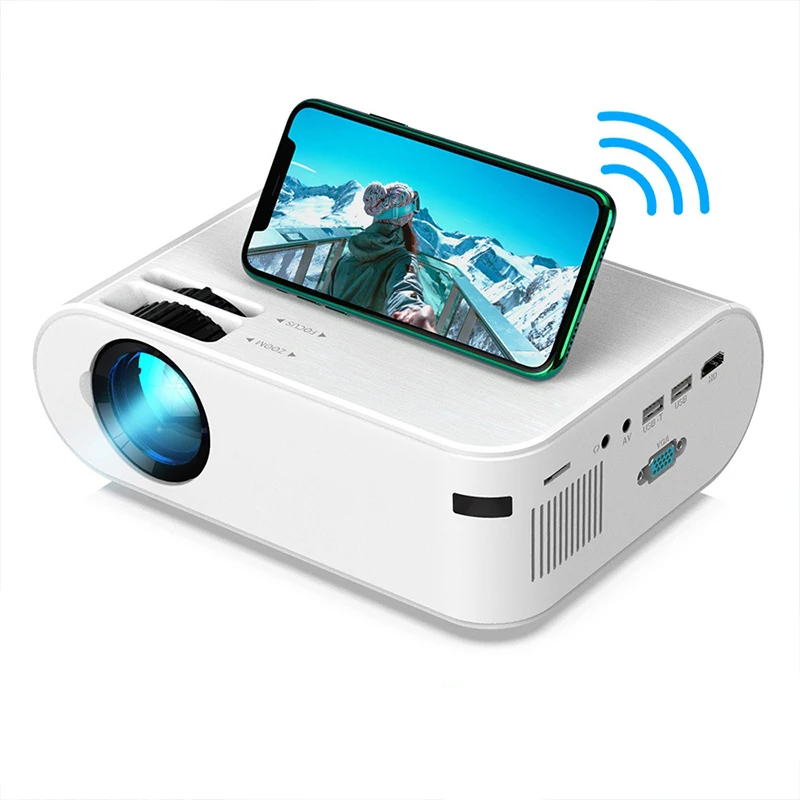 

Hot Selling 4000 Lumens Miracast WIFI HD LED LCD Mini Portable Video Beamer Android Optional Home Theater Movie Projectors