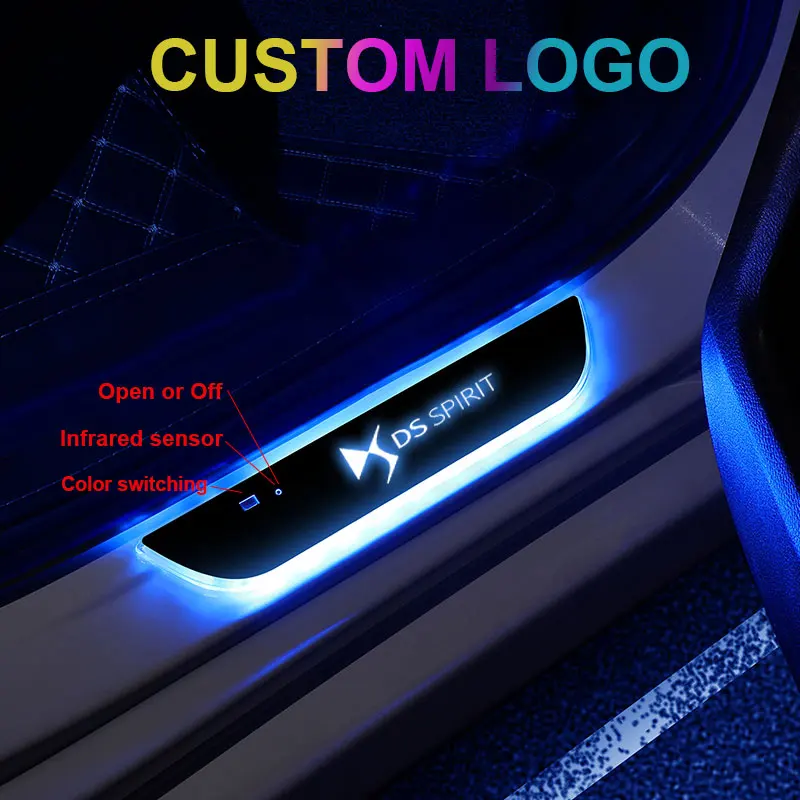 

For Citroen DS SPIRIT DS3 DS4 DS4S DS5 5LS DS6 DS7 DS Car door Sill light logo Projector lamp Power Moving LED Welcome Pedal