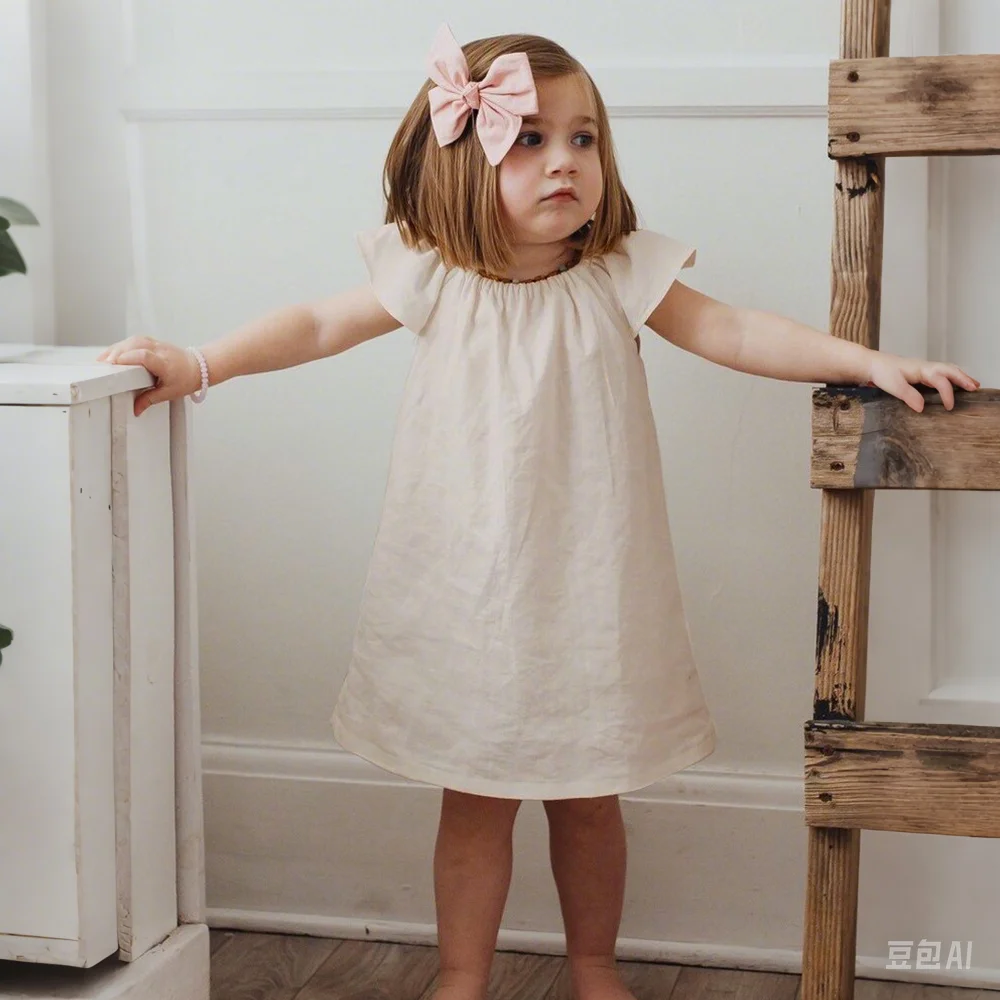 Summer 100% Cotton Kids Girls Dresses Toddler Smock Dress Classy A-line Sleeveless Skirt Daily or Party Princess Wear Clothes 3 S825f777d71034621b354cd31bcf4296eD