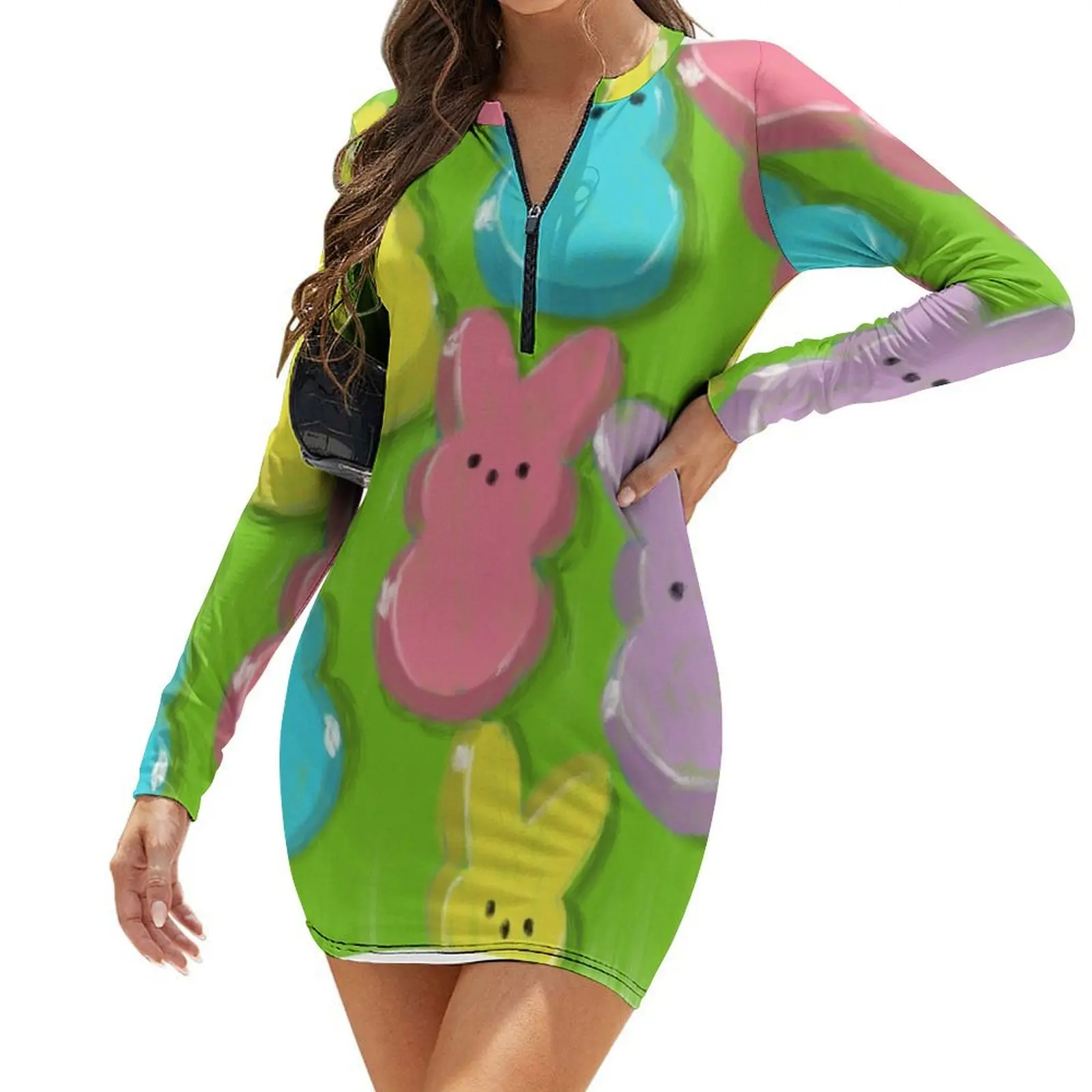 Bunny Peeps Long-Sleeve Bodycon Dress evening dresses ladies women dress long sleeve dress
Bunny Peeps Long-Sleeve Bodycon Dress evening dresses ladies women dress long sleeve dress