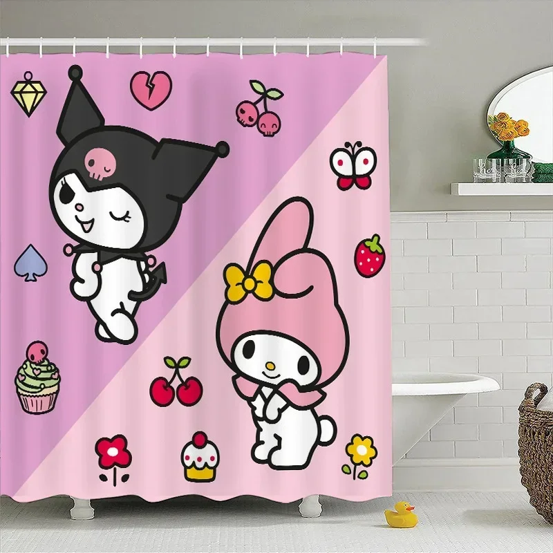 Kawaii Sanrio Shower Curtains Kuromi My Melody Anime Cartoon Bathroom Cute Waterproof Curtain with Hooks Girls Gifts
Kawaii Sanrio Shower Curtains Kuromi My Melody Anime Cartoon Bathroom Cute Waterproof Curtain with Hooks Girls Gifts