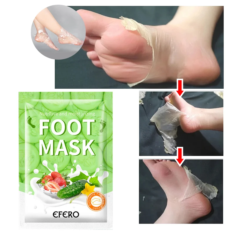 

Exfoliating Foot Mask Anti Drying Cracking Heel Peeling Dead Skin Remover Spa Pedicure Socks Feet Moisturizing Cucumber Mask