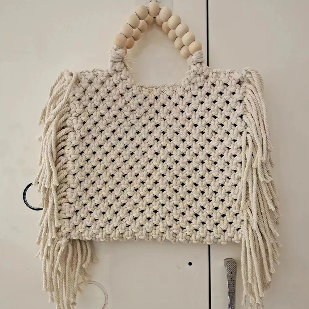 Женская трикотажная Сумка-тоут с длинной кисточкой, ручной работы
Женская трикотажная Сумка-тоут с длинной кисточкой, ручной работы