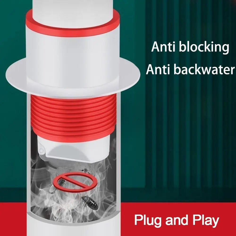 

Sewer Pipe Sealing Ring Anti-odor Water Pipe Plug Washbasin Drain Cover Practical Bathroom Washing Machine Floor Drain Device