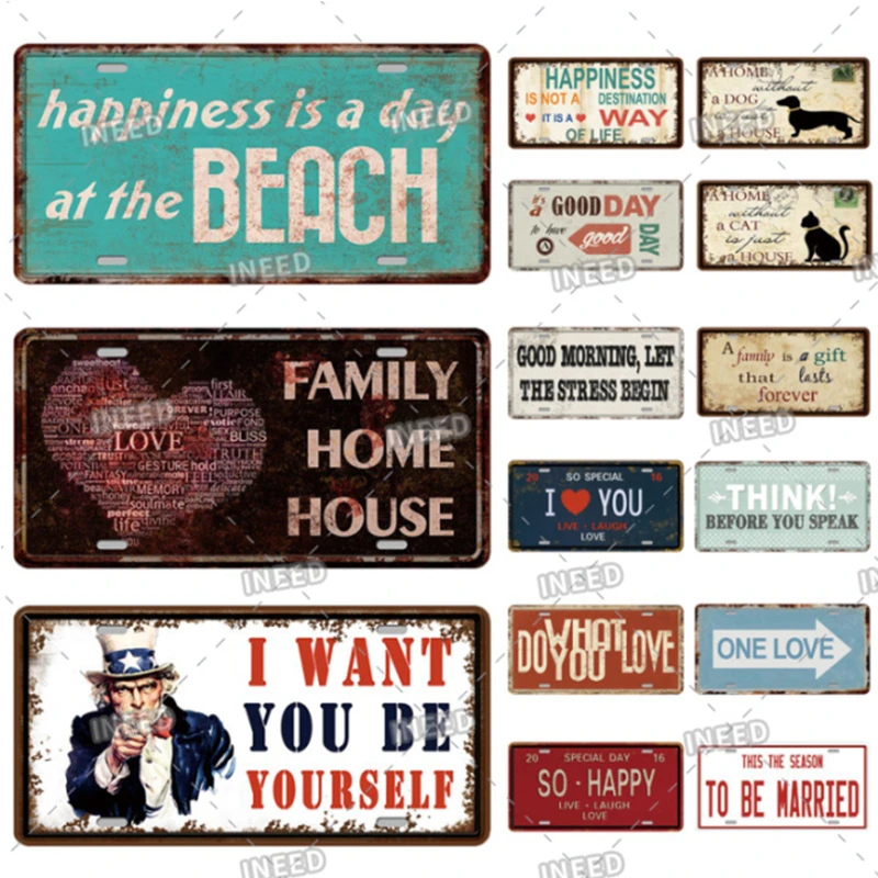 Metal Tin Signs Family Home Sentence Decorative Wall Metal Plaque Retro Wall Plates for Home Living Room Pub Bar Wall Decor
Metal Tin Signs Family Home Sentence Decorative Wall Metal Plaque Retro Wall Plates for Home Living Room Pub Bar Wall Decor