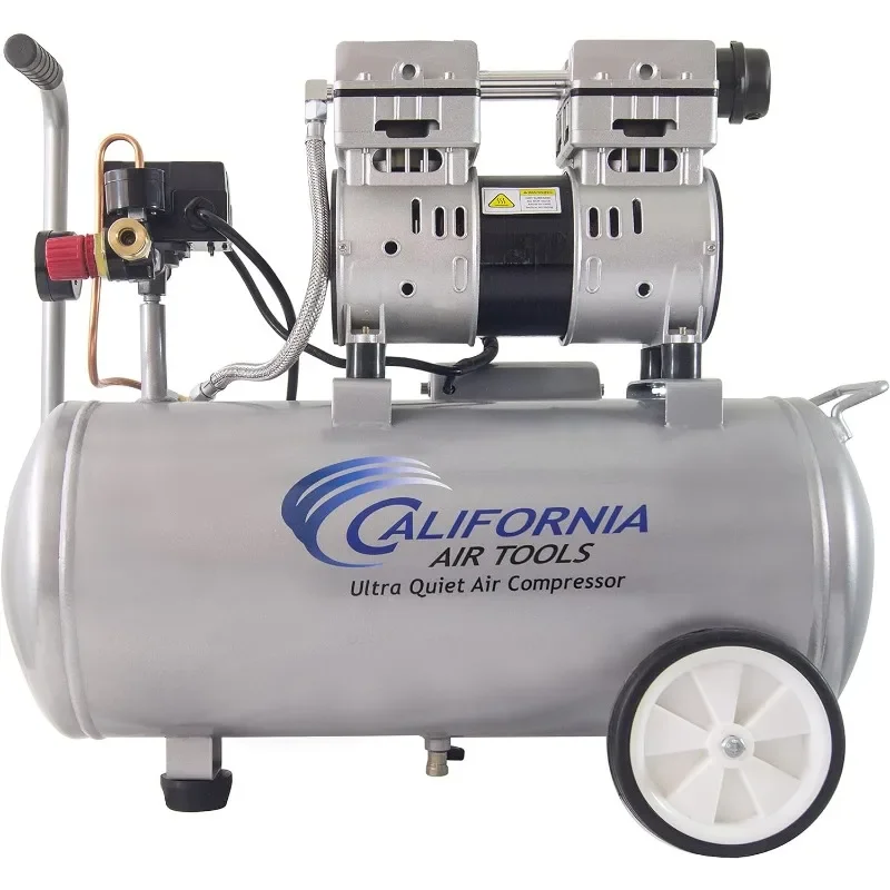 

California Air Tools 8010 Steel Tank Air Compressor | Ultra Quiet, Oil-Free, 1.0 hp, 8 gal