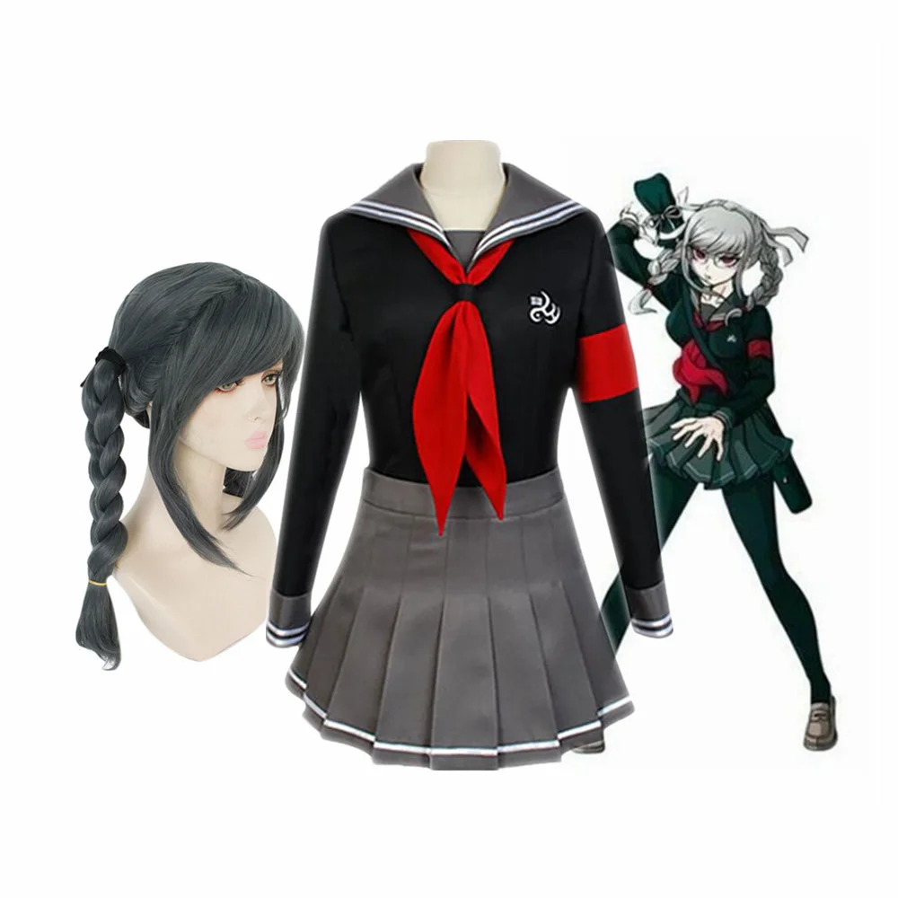 Anime Danganronpa Peko Pekoyama Cosplay Costume Schlool JK Uniform Sailor Suit And Wig
Anime Danganronpa Peko Pekoyama Cosplay Costume Schlool JK Uniform Sailor Suit And Wig