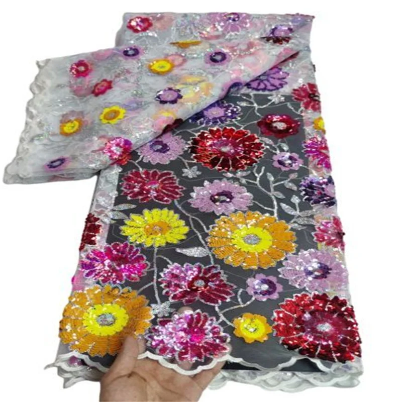 Multicolor African Wedding Lace Fabric Embroidered Nigerian Lace Fabrics 2021 High Quality French Tulle Lace Fabric With Sequins
Multicolor African Wedding Lace Fabric Embroidered Nigerian Lace Fabrics 2021 High Quality French Tulle Lace Fabric With Sequins