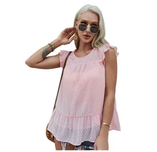 2022 NEW Women summer t shirts Sweet o-neck dots printed A-line plated tops t shirt 2022 New female summer tops
2022 NEW Women summer t shirts Sweet o-neck dots printed A-line plated tops t shirt 2022 New female summer tops