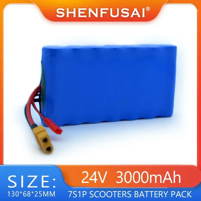 24V Scooters Battery 7S1P 3000mAh Lithium-ion Battery Pack for Small Electric Unicycles Scooters Toys Built-in 18650 battery BMS
24V Scooters Battery 7S1P 3000mAh Lithium-ion Battery Pack for Small Electric Unicycles Scooters Toys Built-in 18650 battery BMS