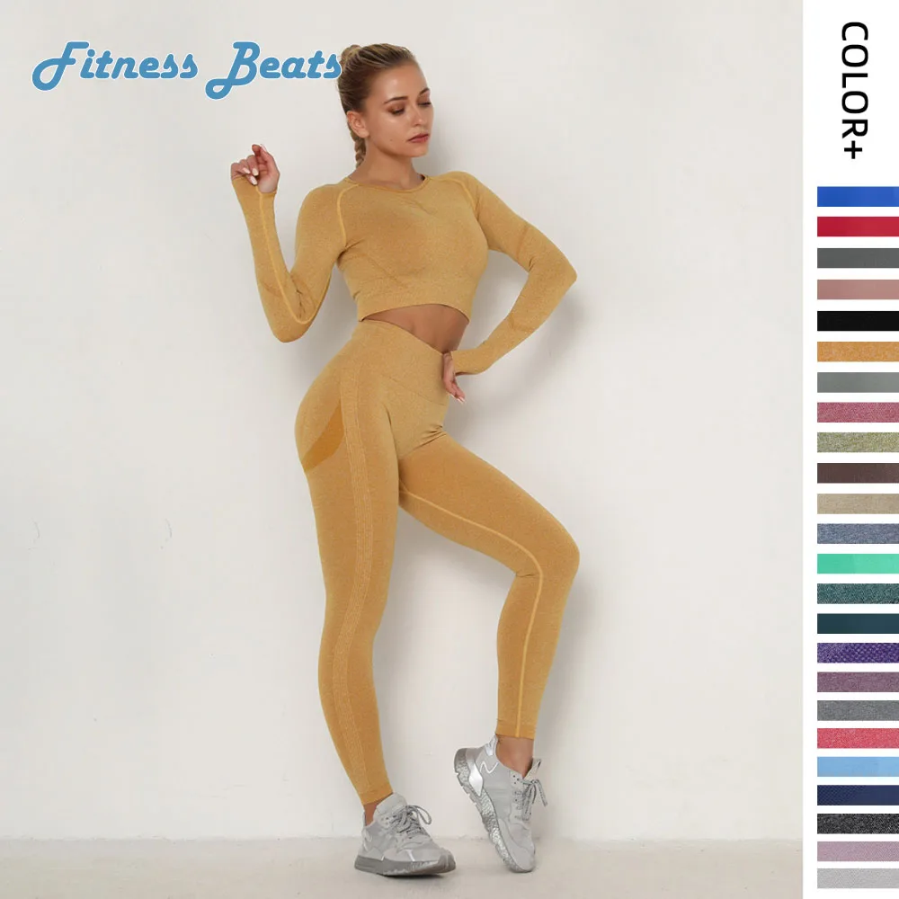 Yoga Set Fitness Quick Drying Breathable Good Elasticity Shockproof Seamless High Waisted Sports Ladies Long Sleeved Pants
Yoga Set Fitness Quick Drying Breathable Good Elasticity Shockproof Seamless High Waisted Sports Ladies Long Sleeved Pants