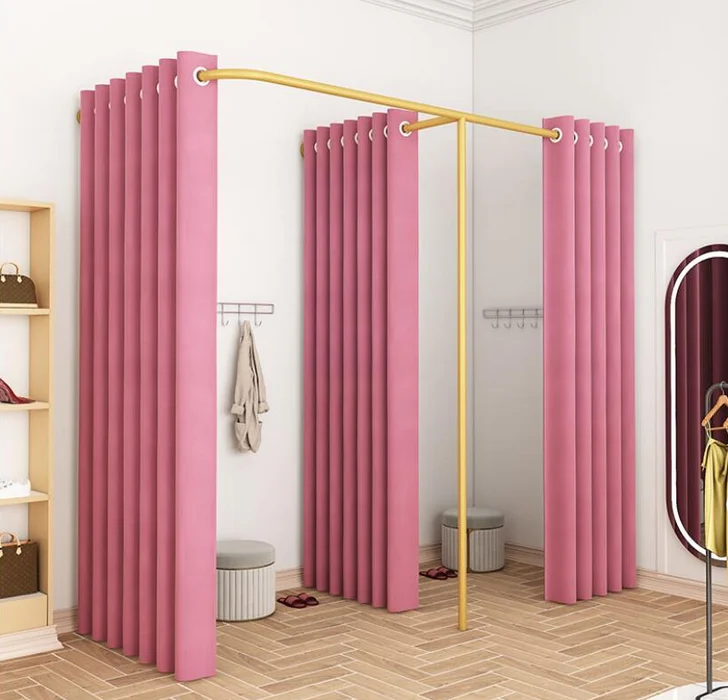 Clothing store F-type fitting room track simple dressing room partition cloth curtain men's and women's changing room nano gold
Clothing store F-type fitting room track simple dressing room partition cloth curtain men's and women's changing room nano gold