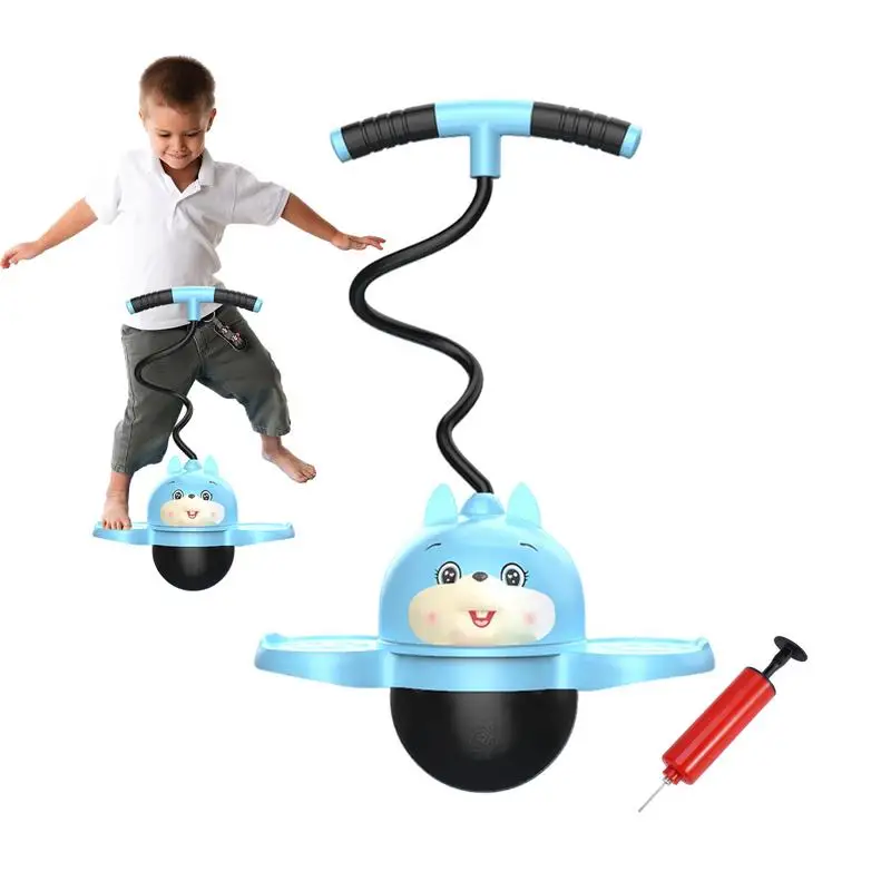 

Pogo Jumper With Handle Cartoon Pogo Jumper For Children Portable Pogo Ball For Home Park Gym Wear-Resistant Bouncing Ball For