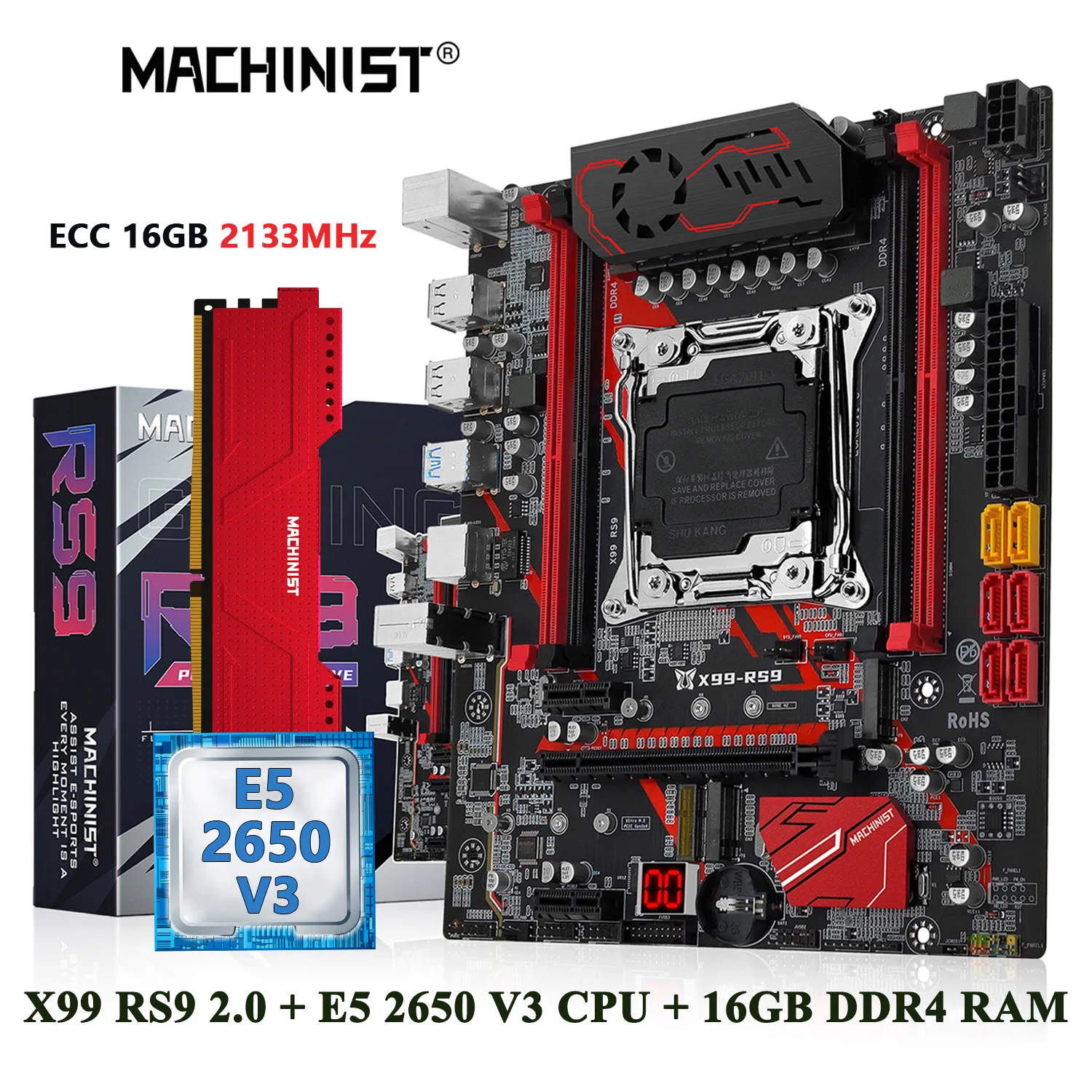 MACHINIST RS9 X99 комплект материнской платы LGA 2011-3 Xeon E5 2650 V3 ЦПУ процессор ECC 16 Гб DDR4 ОЗУ память ssd M.2 имя SATA
MACHINIST RS9 X99 комплект материнской платы LGA 2011-3 Xeon E5 2650 V3 ЦПУ процессор ECC 16 Гб DDR4 ОЗУ память ssd M.2 имя SATA