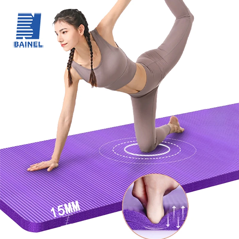 

15 мм толстый нескользящий коврик для йоги плотный Спортивный Коврик для фитнеса домашние спортивные Пилатес гимнастика упражнения гимнастики