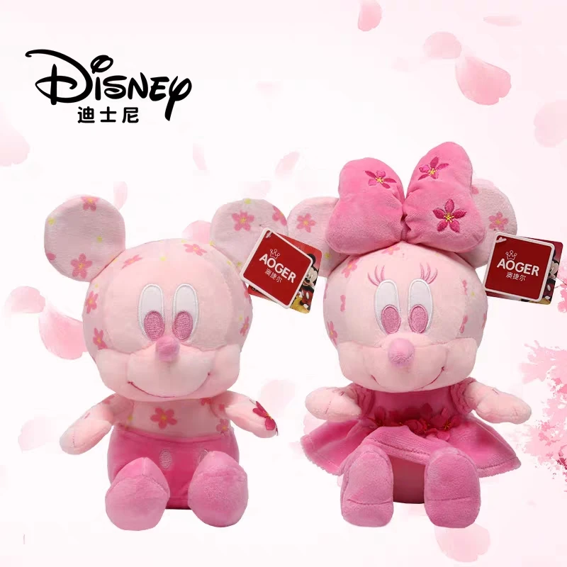 

Плюшевая кукла с мультяшным рисунком из мультфильма «персиковый цвет», Микки и Минни, розовая девочка, сердце, Микки Маус, декоративная подушка для комнаты, детские рождественские подарки