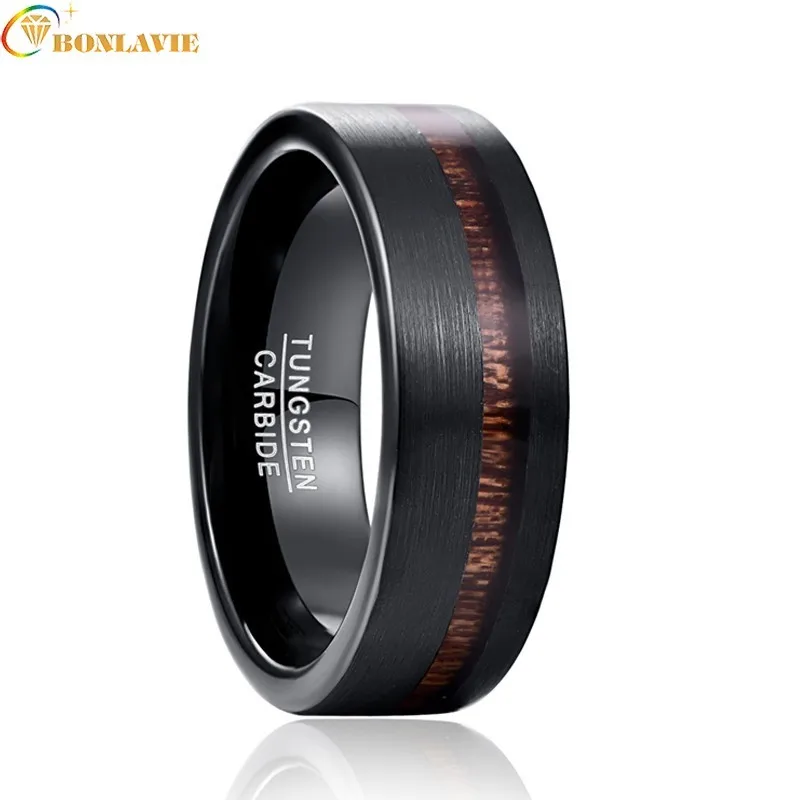BONLAVIE Wedding Band Black Matte Pure Carbide Tungsten Engagement Ring for Men Acacia Wood Mens Rings Gift Jewelery
BONLAVIE Wedding Band Black Matte Pure Carbide Tungsten Engagement Ring for Men Acacia Wood Mens Rings Gift Jewelery